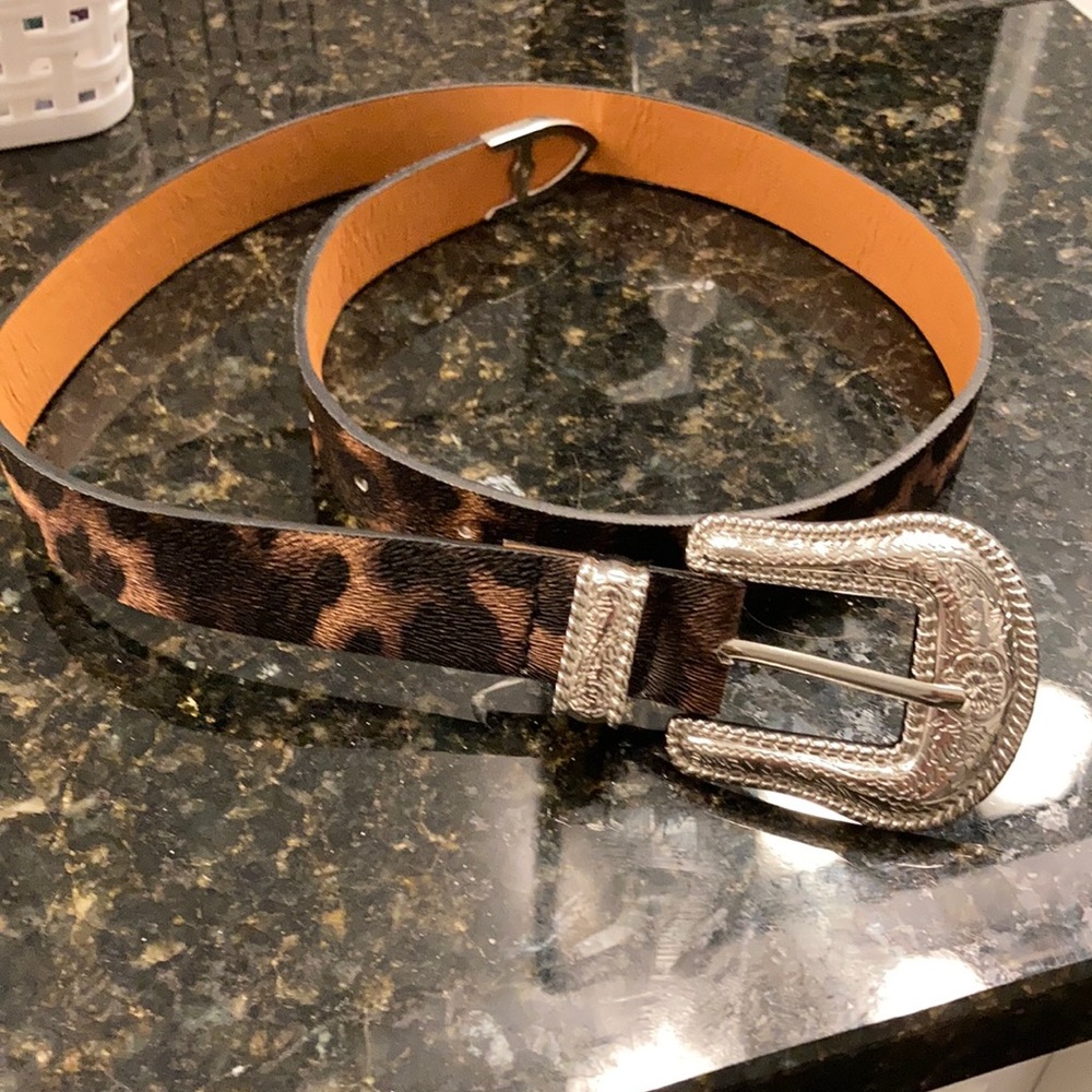 Western Style Cheetah Print Belt Size 5